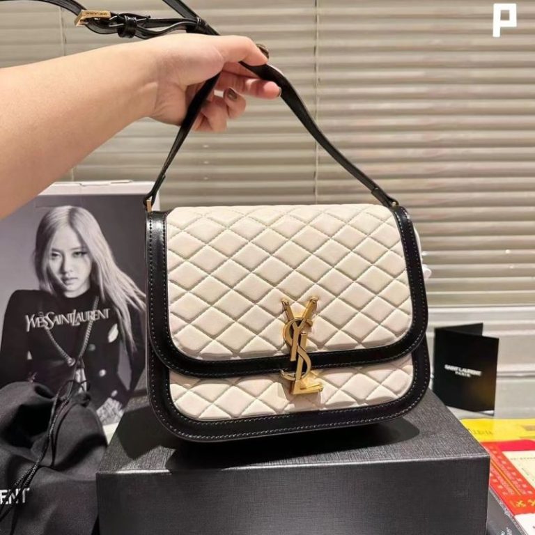 AAAA Replica YSL Fashion Contrast Stitching Shoulder Bag