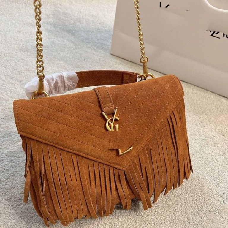 AAAA Replica YSL Retro Solid Color Tassel Chain Bag