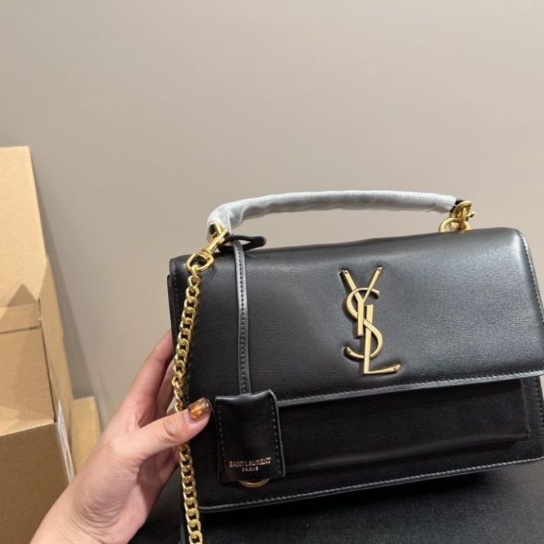 AAAA Replica YSL Simple Leather Solid Color Shoulder Bag