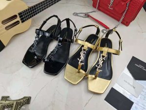 AAAA Replica YSL Women Summer Flat Fairy Style Temperament Small Fresh And Sweet Sandals