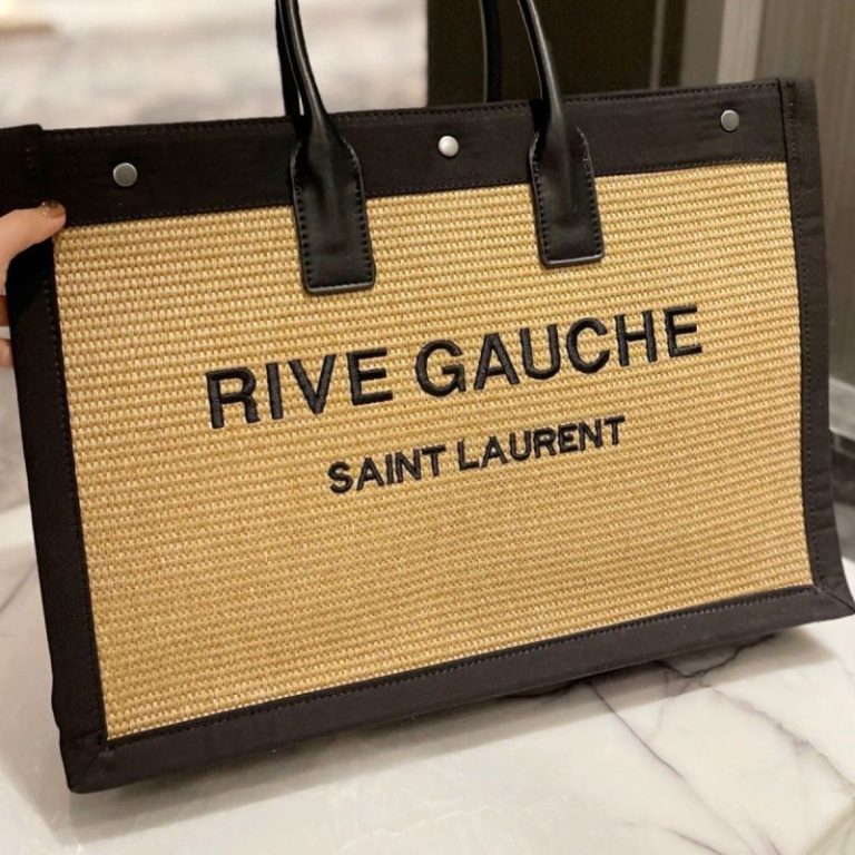AAAA Replica YSL Woven Embroidered Shopping Bag