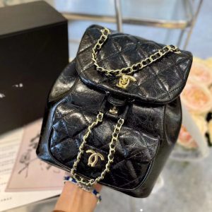 AAAA?Replica?|?Chanel 22C Oil Wax Cowhide Duma Backpack
