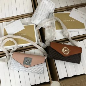 AAAA?Replica?|?Michael Kors Colorblock Fashion Strap Letter Printing Small Square Bag Purse
