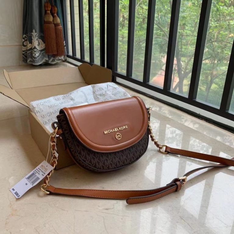 AAAA?Replica?|?Michael Kors Macaron Colorblock Monogram Saddle Bag