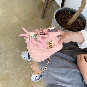 CCCC Replica Chanel Children Folower Solid Color Chain Bag