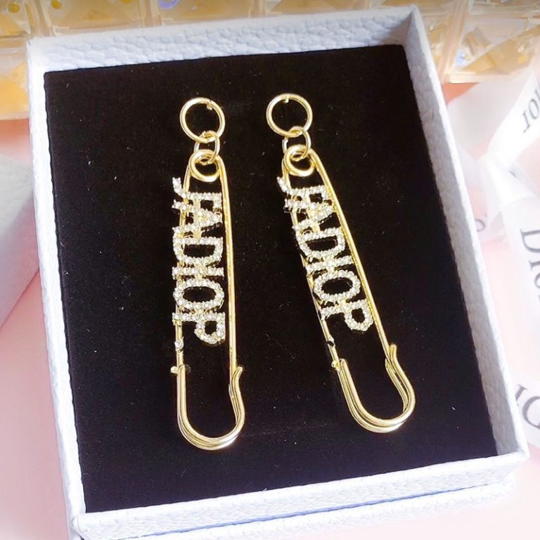 Fashion Rhinestone Letter Earrings
