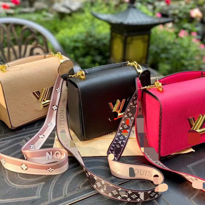 Fashion Solid Color Double Sided Embroidered Shoulder Strap Bag